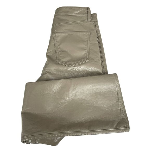 Citizens Of Humanity Isola Cropped Boot‎ Recycled Leather Pants Cashew Patent 24 - Picture 6 of 16